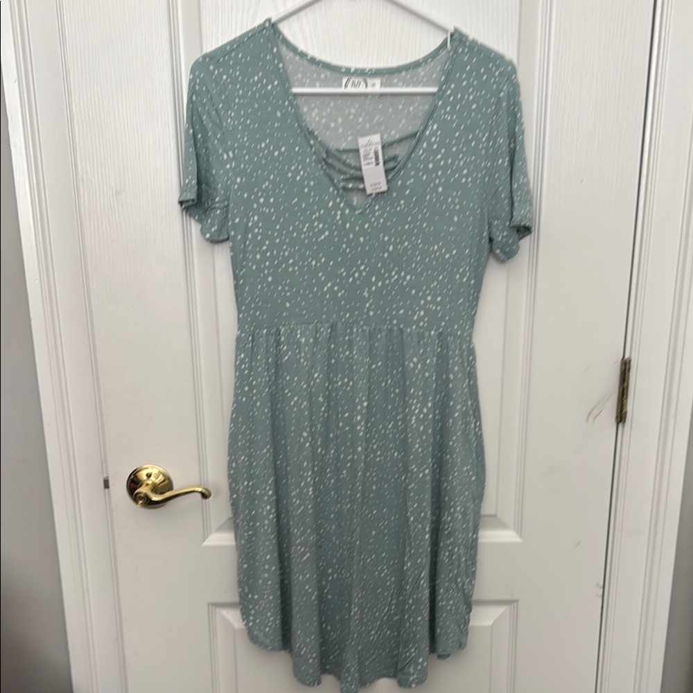 Maurices Green Flutter Sleeve Midi Sundress